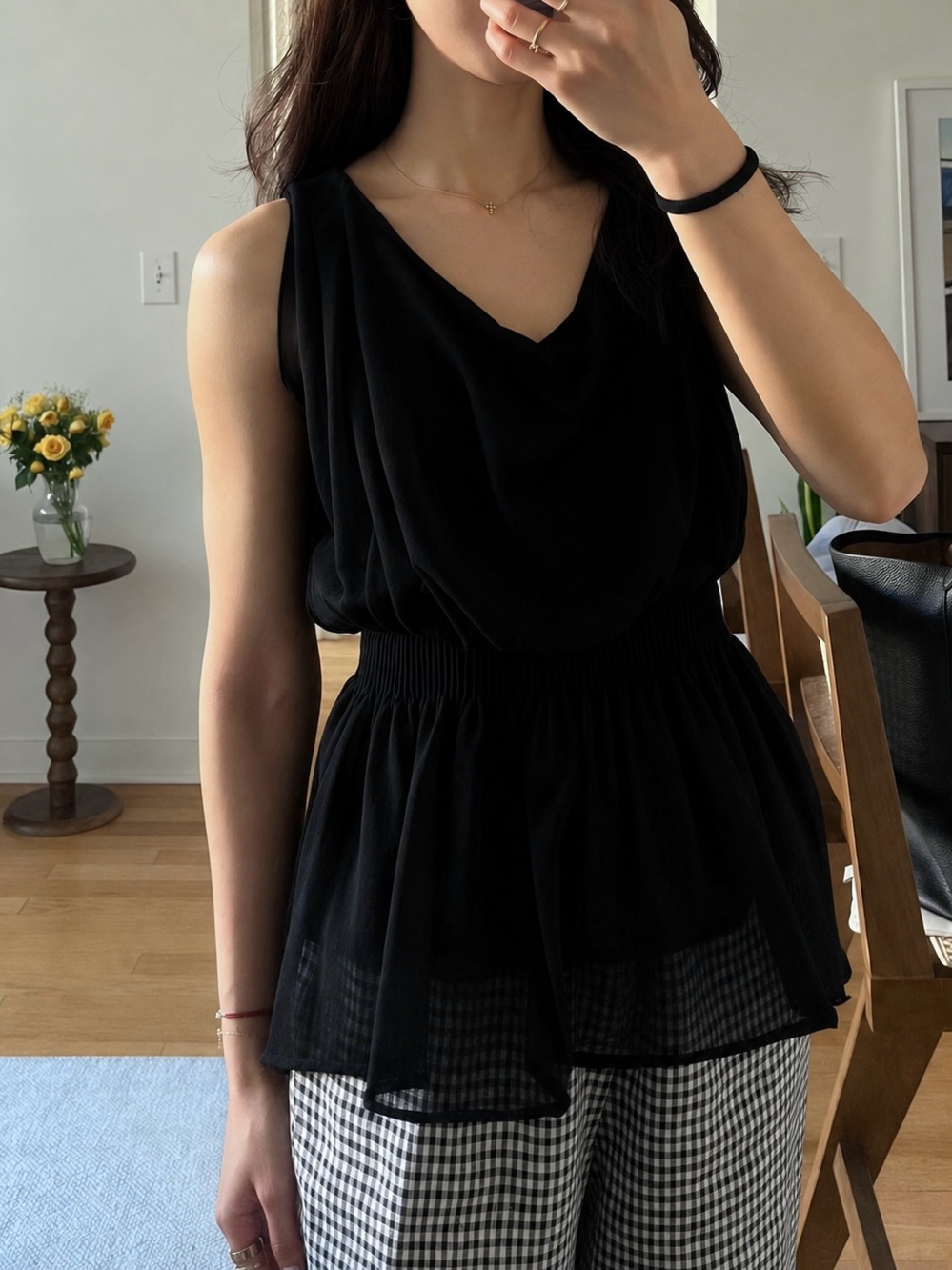 Valentino Draped Waist Tank Top